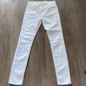 7 For All Mankind White Skinny Jeans Size 25